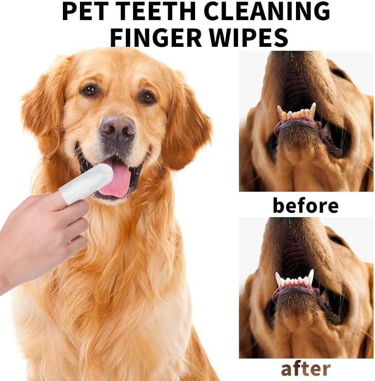 Gentle Dental Finger Wipes For Pets (Set of 50)🌟