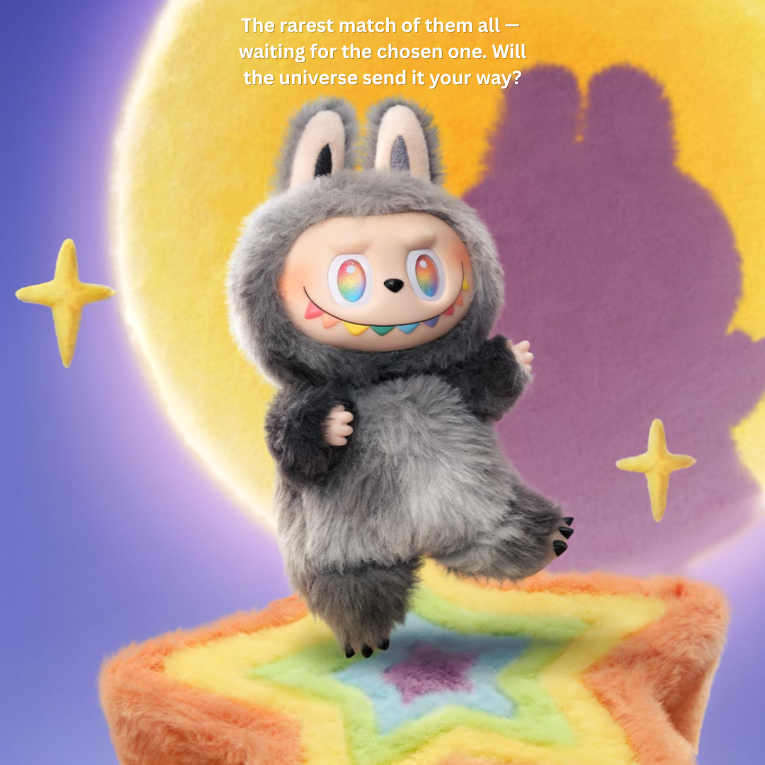 Rarest Original LABUBU 'Secret' vinyl art toy in lavender, Big Into Energy series Probability of getting this is 1 in 144
